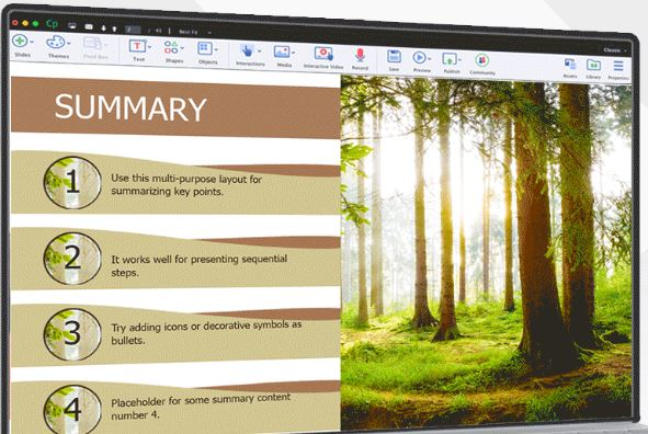 screenshot of Adobe Captivate